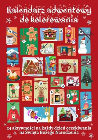 Kalendarz adwentowy do kolorowania