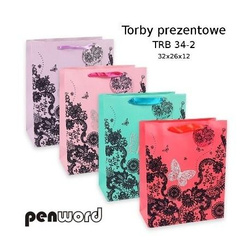 Torebka prezentowa 32x26x12cm MIX