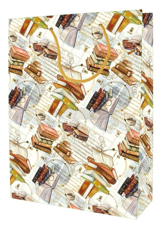 Torebka ozdobna Książki średnia