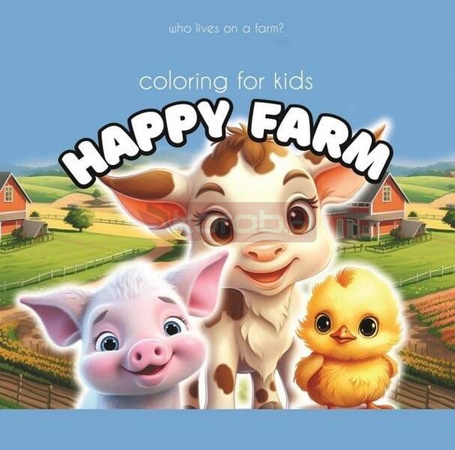 Kolorowanka 140x140 Happy Farm krowa