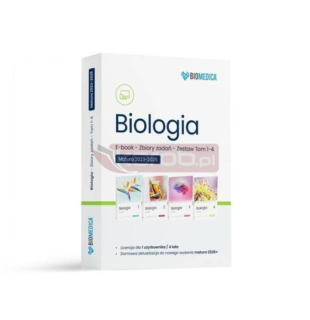 Ebook Biologia Zbiór zadań matura 2024-2025 T.1-4