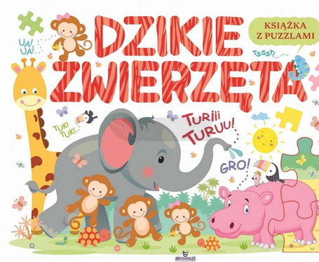 Książka edukacyjna z puzzlami. Dzikie zwierzęta