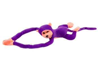 Małpka pluszowa z dźwiękiem fioletowa 80cm