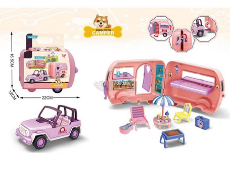 Auto z przyczepą play pocket 22x12x16,5cm