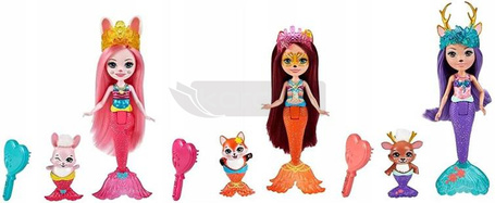 Lalka Enchantimals królewskie syrenki 3 lalki HCF87