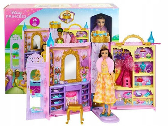 DISNEY LALKA KSIĘŻNICZKA BELLA GARDEROBA zestaw z lalką i akcesoriami HXV69