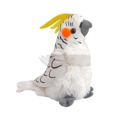 Maskotka Papuga nimfa biała 17 cm