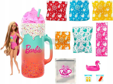 LALKA BARBIE POP REVAL zestaw prezentowy TROPIKALNE SMOOTHIE pachnąca lalka HRK57