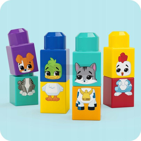 MEGA BLOKS KLOCKI TRAKTOR ZE ZWIERZĄTKAMI zestaw dla malucha +18 m-cy JKG33