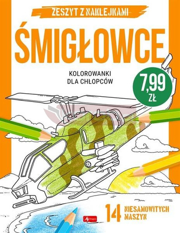 Kolorowanki dla chłopców. Śmigłowce