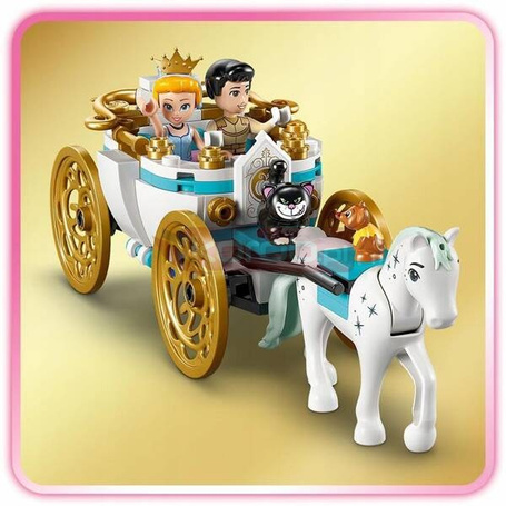 LEGO DISNEY PRINCESS 43275 Zamek Kopciuszka i kareta, zestaw klocków +6 lat