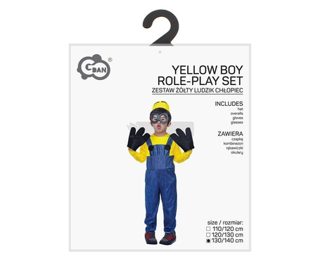 Strój dla dzieci Żółty Ludzik chłopiec 130/140cm