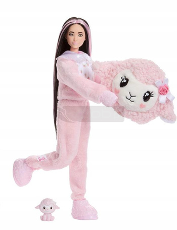 BARBIE CUTIE REVEAL SŁODKIE KOKARDKI LALKA W PRZEBRANIU słodkiej OWIECZKI JJP66