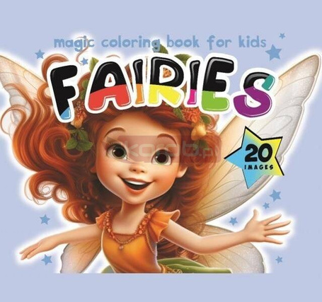 Kolorowanka 140x140 Wróżki Fairies niebieska