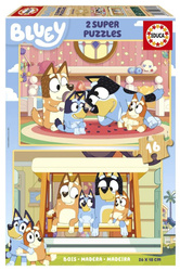 Puzzle drewniane 2x16 Blue