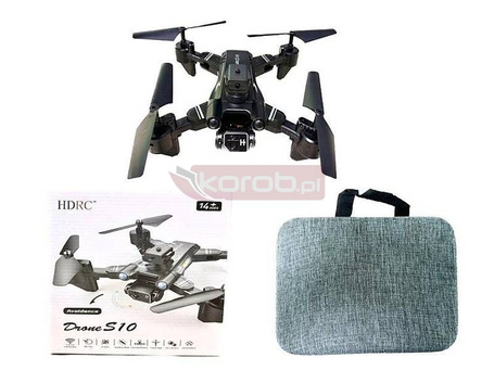 Dron z kamerą i z torbą