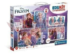 Puzzle 48 + 36 + Memo + 6 klocków Edukit Frozen