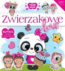 Naklejki iskierki z brokatem. Zwierzakowe Love