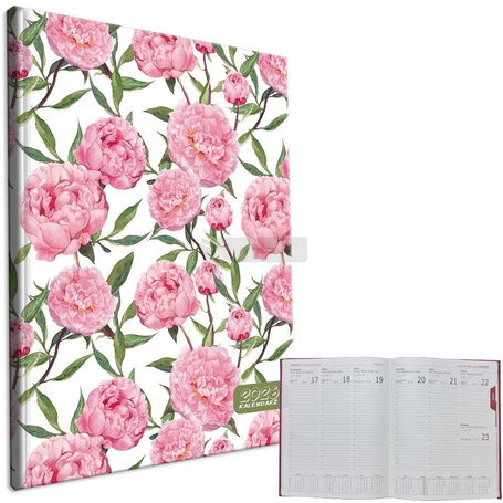 Kalendarz 2026 A4 tygodniowy Peonie