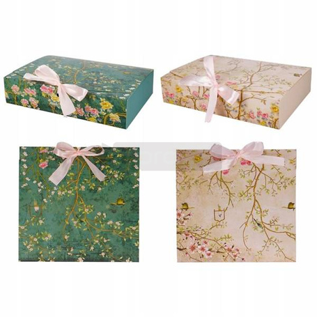 Pudełko na prezenty składane 23x17cm gałązki 2szt.