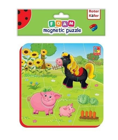 Miękkie magnetyczne puzzle Koń i Świnki
