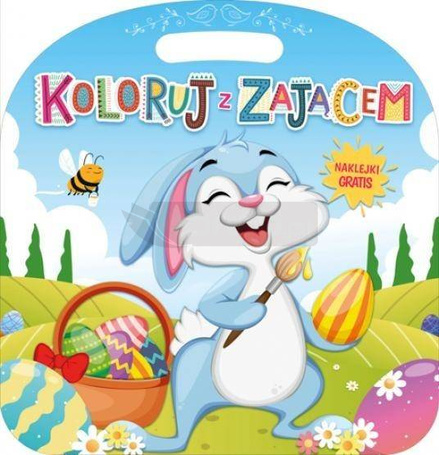Kolorowanka z naklejkami Koloruj z zającem