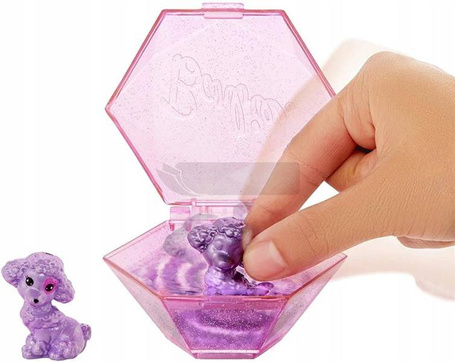 Lalka Barbie Color Reveal brokatowe zwierzątko GTT10