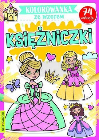 Kolorowanka ze wzorem. Księżniczki