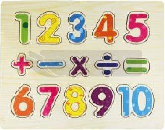 Układanka drewniana cyferki