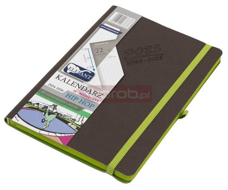 Kalendarz 2024/2026 B5 18M + notes Hip Hop szary