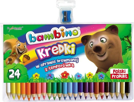 Kredki ołówkowe 24 kolory bls BAMBINO