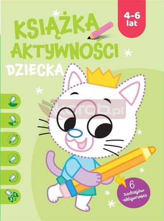 Książka aktywności dziecka 4-6 lat. Zielona
