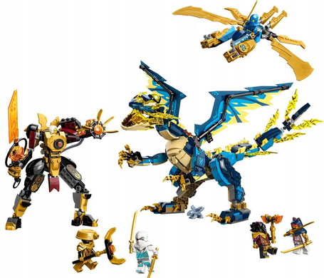 LEGO NINJAGO 71796 SMOK ŻYWIOŁU KONTRA MECH CESARZ zestaw klocków +9 lat