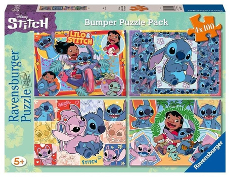 Puzzle dla dzieci 2D 4x100 Disney Stitch