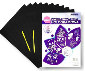 Wydrapywanka hologramowa A4 srebrna tęczowa
