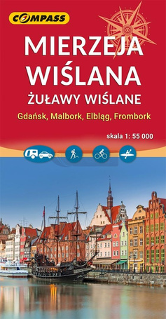 Mapa - Mierzeja Wiślana 1:55 000