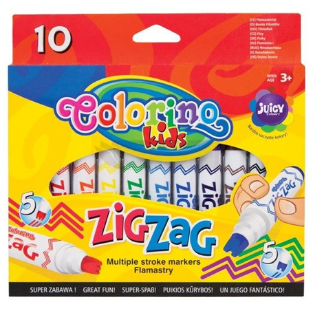 Flamastry Zig Zag 10 kolorów