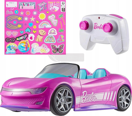 HOT WHEELS RC BARBIE AUTO zdalnie sterowane KABRIOLET SAMOCHÓD DLA LALEK JBH05