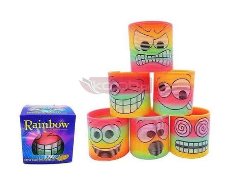 Sprężyna tęczowa z buźką MIX
