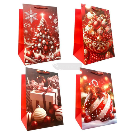 Torebka prezentowa M Boże Narodzenie szerokie dno