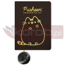 Notatnik pluszowy A5/96K gold Pusheen