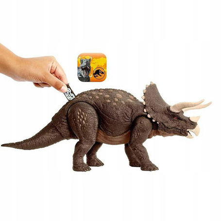 JURASSIC WORLD DINO TRACKERS DINOZAUR duża figurka Triceratops 43cm HPP88