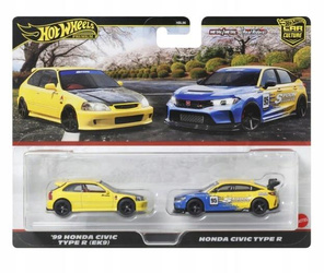 HOT WHEELS PREMIUM CULTURE CAR 2-pack Honda Civic Type R / '99 Honda Civic JBL00
