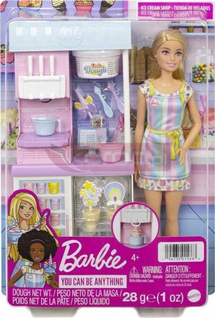 Lalka Barbie lodziarnia HCN46