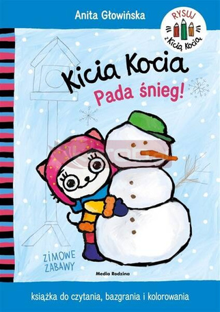 Kicia Kocia. Pada śnieg. Kolorowanka