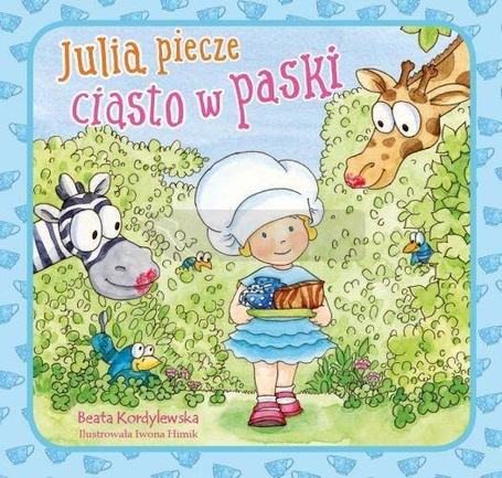 Julia piecze ciasto w paski