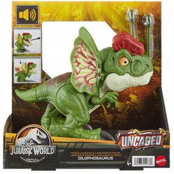 JURASSIC WORLD DINOZAUR Dilophosaurus figurka z dźwiękami HNT65