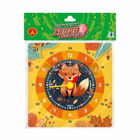 Zegar edukacyjny Lisek