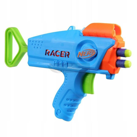 NERF ELITE JUNIOR F8637 WYRZUTNIA PISTOLET Racer Easy Play + 4 strzałki