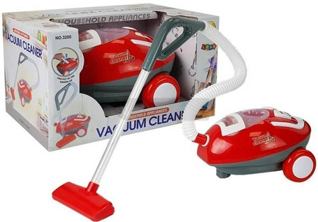 Odkurzacz na baterie czerwono-biały